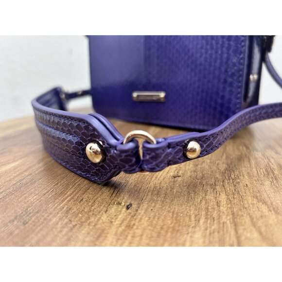 Rebecca Minkoff - Embossed Leather Shoulder Bag - Purple - Picture 7 of 9